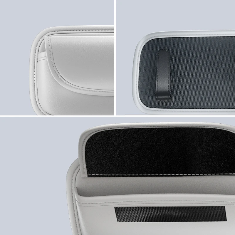 Кожаный автомобильный держатель для солнцезащитных очков многофункциональные