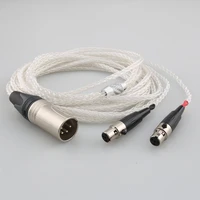 99 pure silver 8 cores hifi cable 4 pin xlr balanced male for audeze lcd 2 lcd 3 lcd 4 lcd x lcd xc