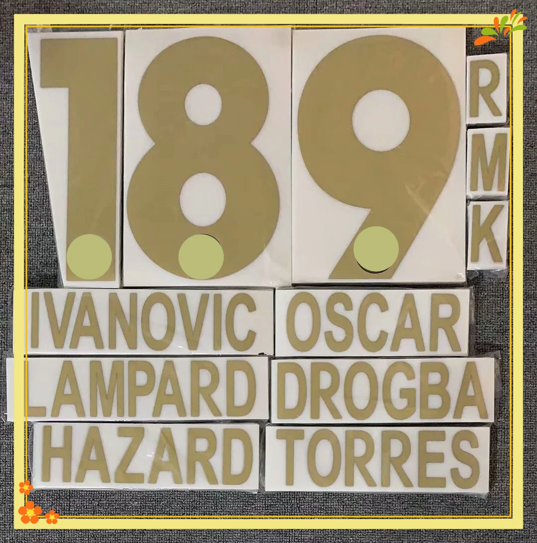 

Super A 2012 2013 IVANOVIC DAVIID LUIZ LAMPARD выдра DROGBA нашивки с принтом с номером шрифт нашивки с горячим тиснением значки