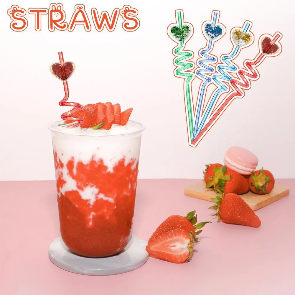 

Cartoon Reusable Straws Cute Crown Recyclable Straws Plastic Activities Holiday Birthday Party Milk Tea Store Hotel