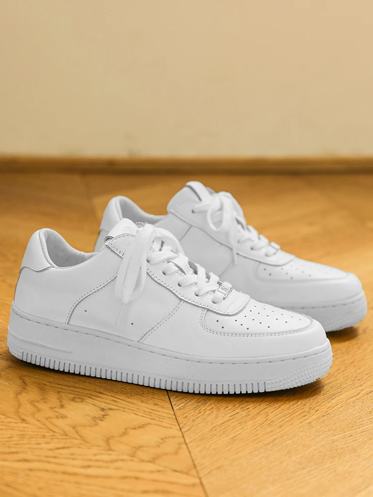 Winter New Extra Large Men's Shoes 45 Casual Student Sports White 47 Genuine Leather Board 48