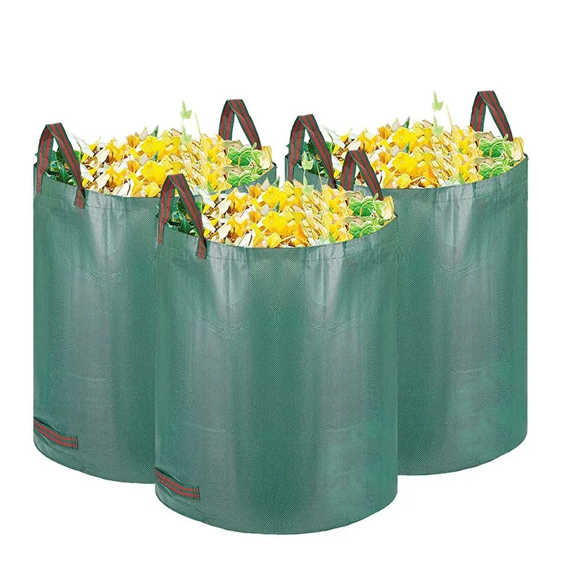 

60L-500L Large Capacity Heavy Duty Garden Waste Bag Durable Reusable Waterproof PP Yard Leaf Weeds Grass Container Storage