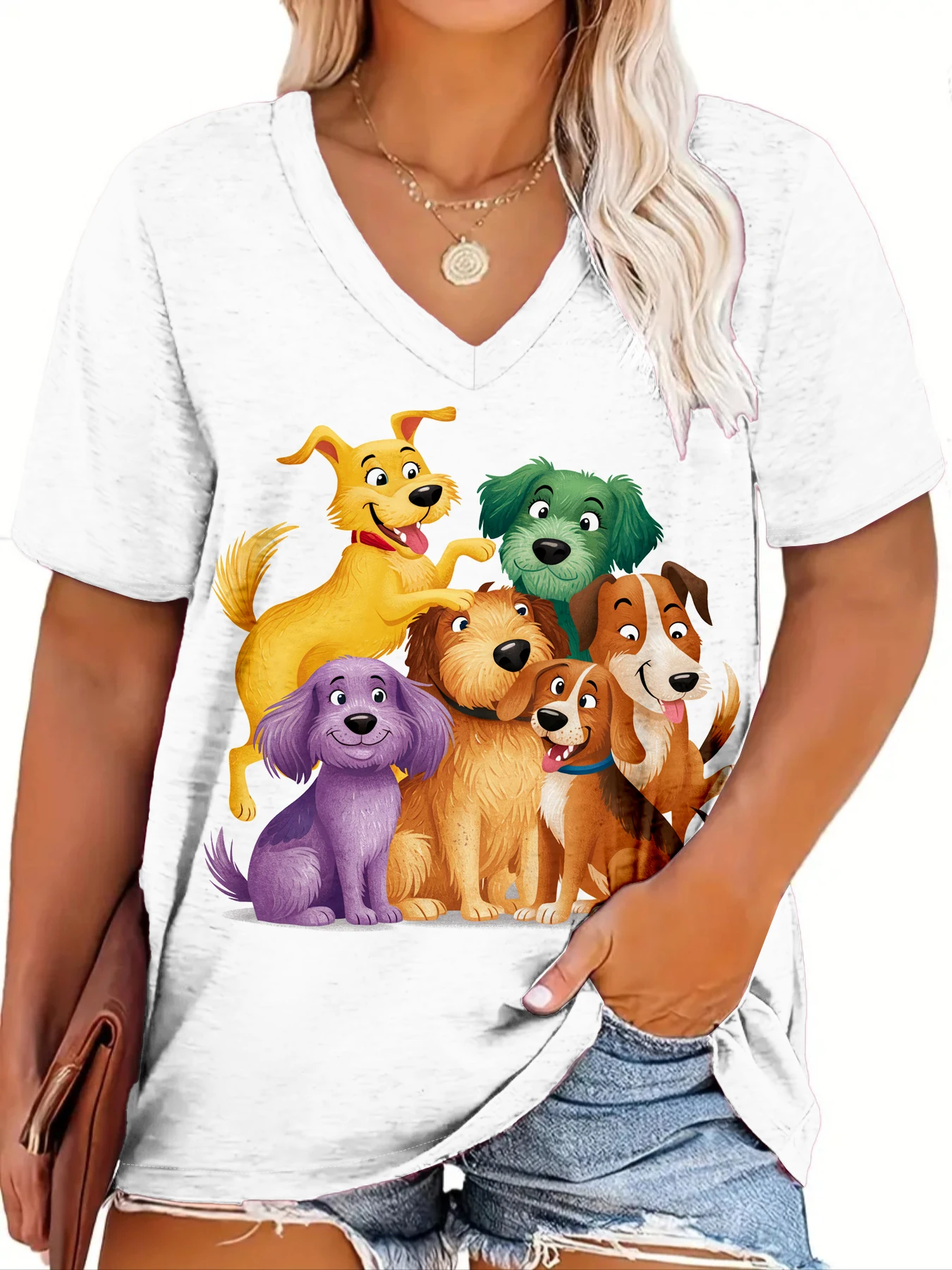 Женская Оригинальная Футболка С Принтом Милый Дизайн Собакой Новая Мода