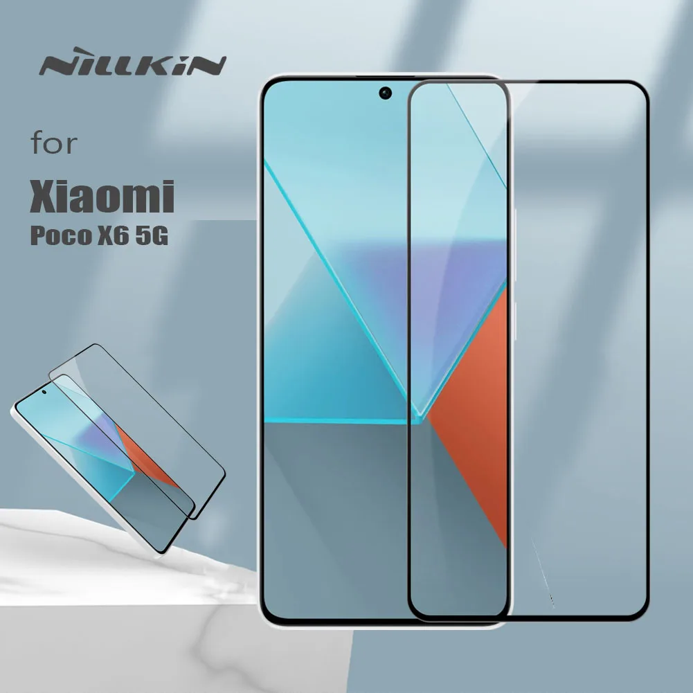 Для Xiaomi Poco X6 5G Nillkin закаленное стекло CP + PRO полное покрытие клей защитная пленка