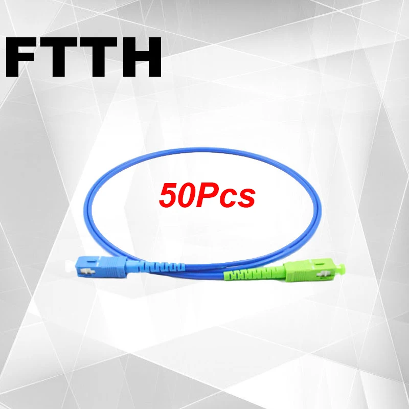 

FASO 50Pcs 3m SC/APC-SC/UPC Simplex Core 3.0mm Single Mode G652D Armored Fiber Optic Patch Cord With Blue LSZH Jacket