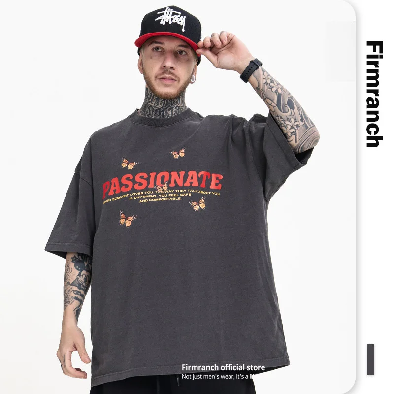 

Футболка Мужская/женская с принтом подсолнуха, модная Тяжелая промытая футболка с короткими рукавами в стиле аниме, весна-лето 2023