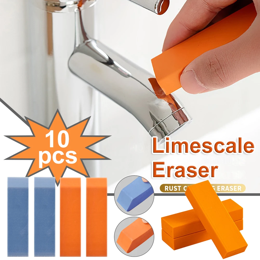 

10-1pcs Rust Cleaning Eraser Easy Limescale Eraser Kitchen Faucet Water Tap Cleaning Eraser Bathroom Glass Rust Remover Cleaning