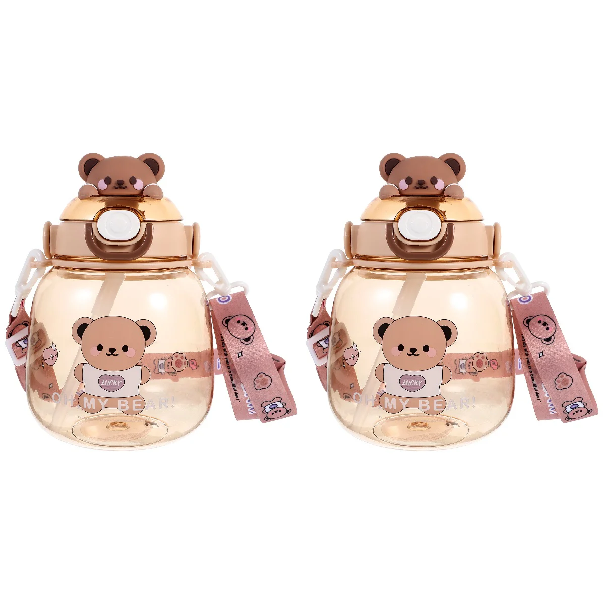 

Large Capacity Water Cup Girls Bottle Drinking Container Jug Straw Belly Pregnancy Aesthetic Bottles