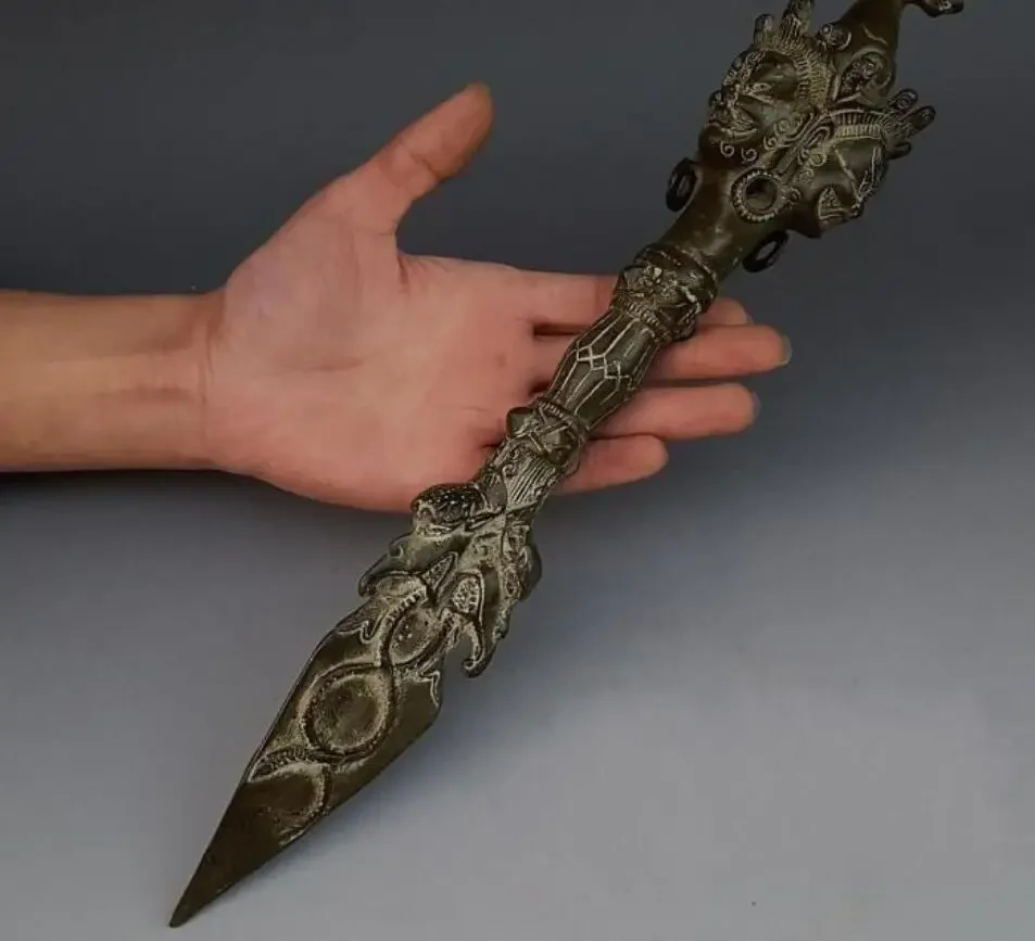 Волшебная посуда из чистой меди украшения голова лошади король Мин Пуба Ваджра