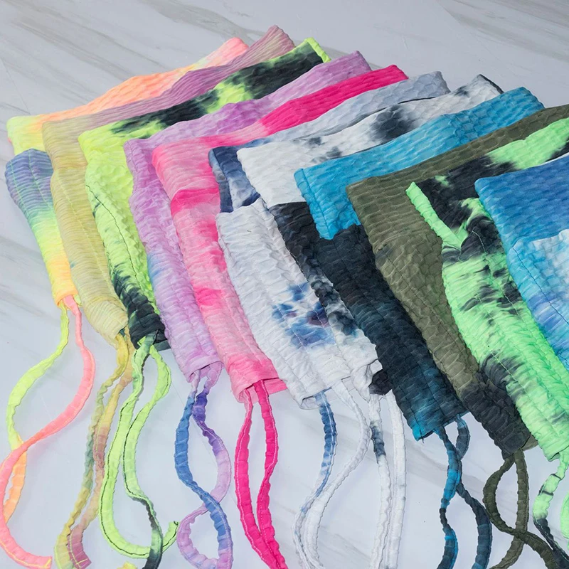 Women Fitness Sport Shorts Yoga Clothing Gym High Waist Push Up Sexy Tie Dye Shorts Leggings Seamless Hip Lift Tight Sportswear