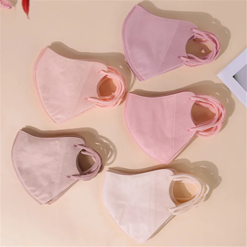 

30-120PCS Mixed Adult 3D Stereo Morandi Face Mask Japanese Style 3-layer Anti-dust Masques Fashion Girls Protective Mascarillas