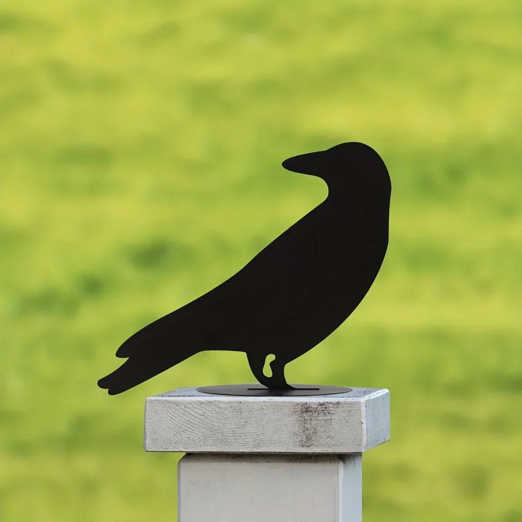 1 Шт. Металлическая Ворона Садовый Кол Знак Украшение Для Двора Декор На Хэллоуин