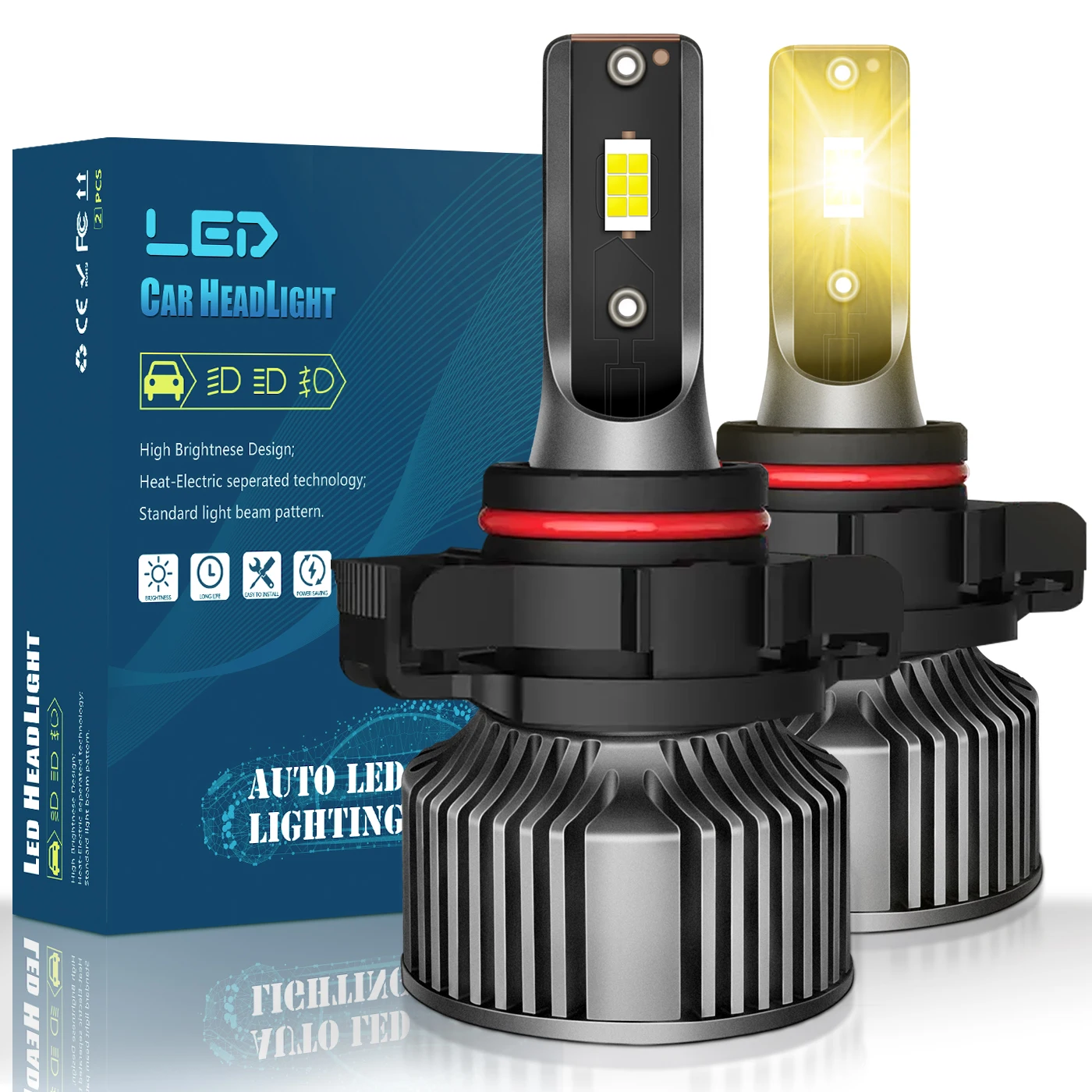 

5202 Светодиодная лампа 9007 H11 9005 HB3 9006 HB4 H7 H4 H3 9004 9008 881 PSX24W PSX26W Автомобильная светодиодная лампа 4300K 3000K Автомобильная лампа 12 В