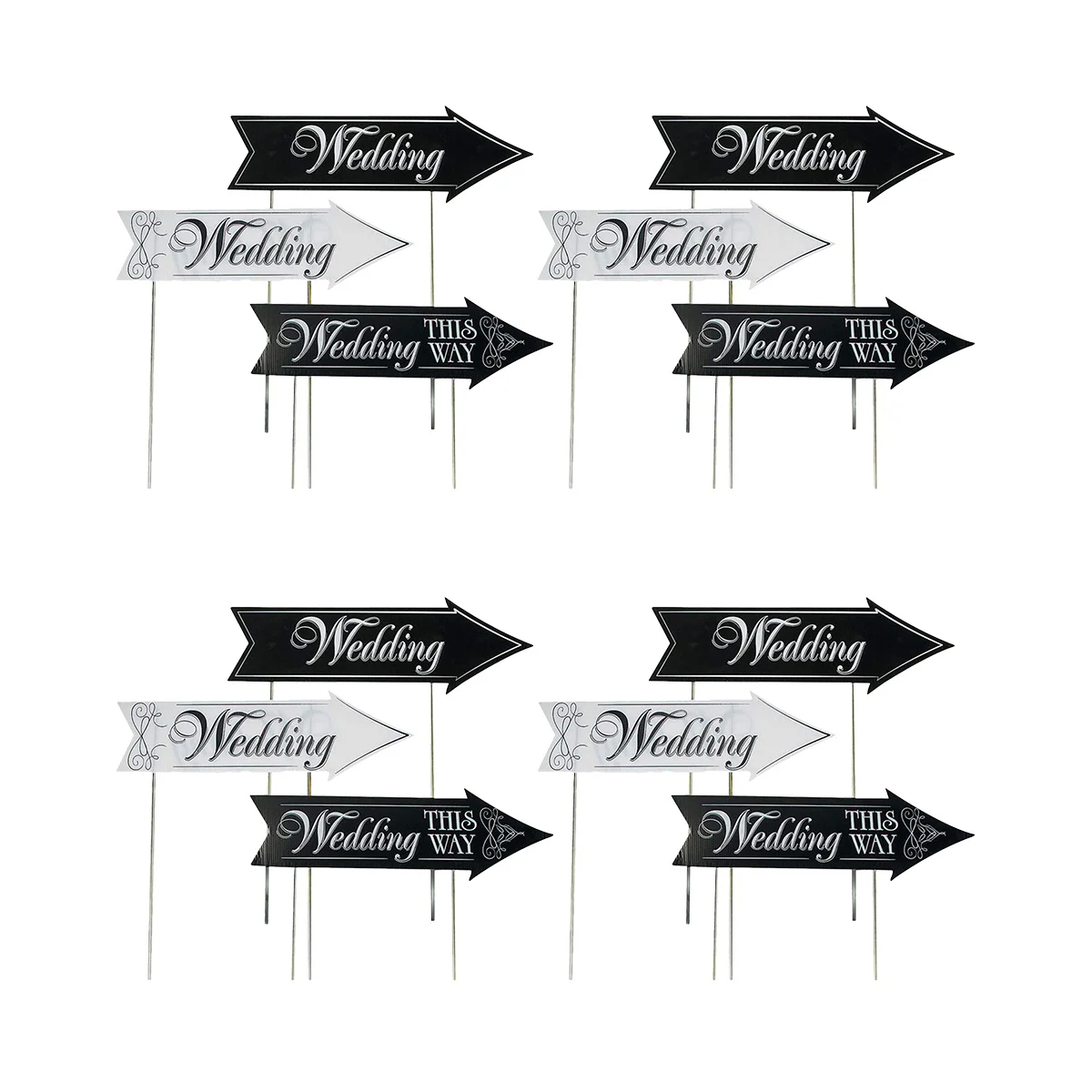 

Wedding Signs Signreception Directional Way Roadwelcome Directions Garden Stake Ceremonystakes Black Rusticyard Sided Double