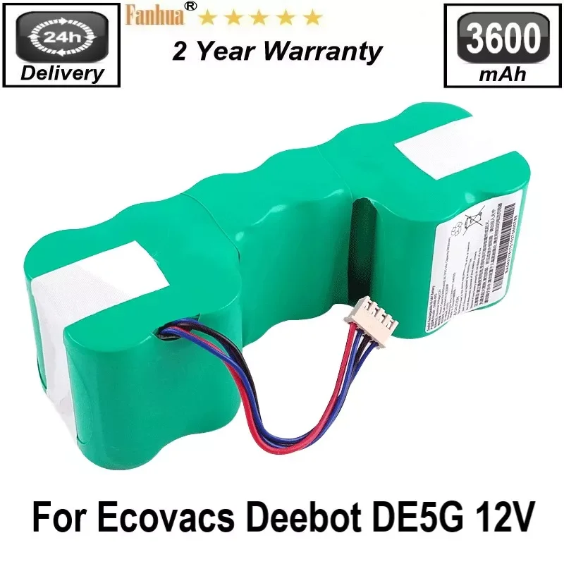 

DE55 12V Ni-MH 3600mAh Battery Pack for Ecovacs Deebot DE5G DM88 902 901 610 Robotic Vacuum Cleaner Battery Parts Accessories