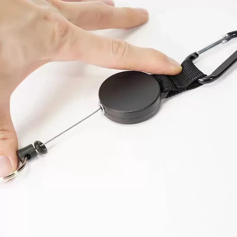 

WITON 60 см Многофункциональный рулонный выдвижной брелок для ключей с откидной крышкой, держатель для удостоверений личности, брелок для ключей, веревка из кевларового волокна, брелок для ключей H45