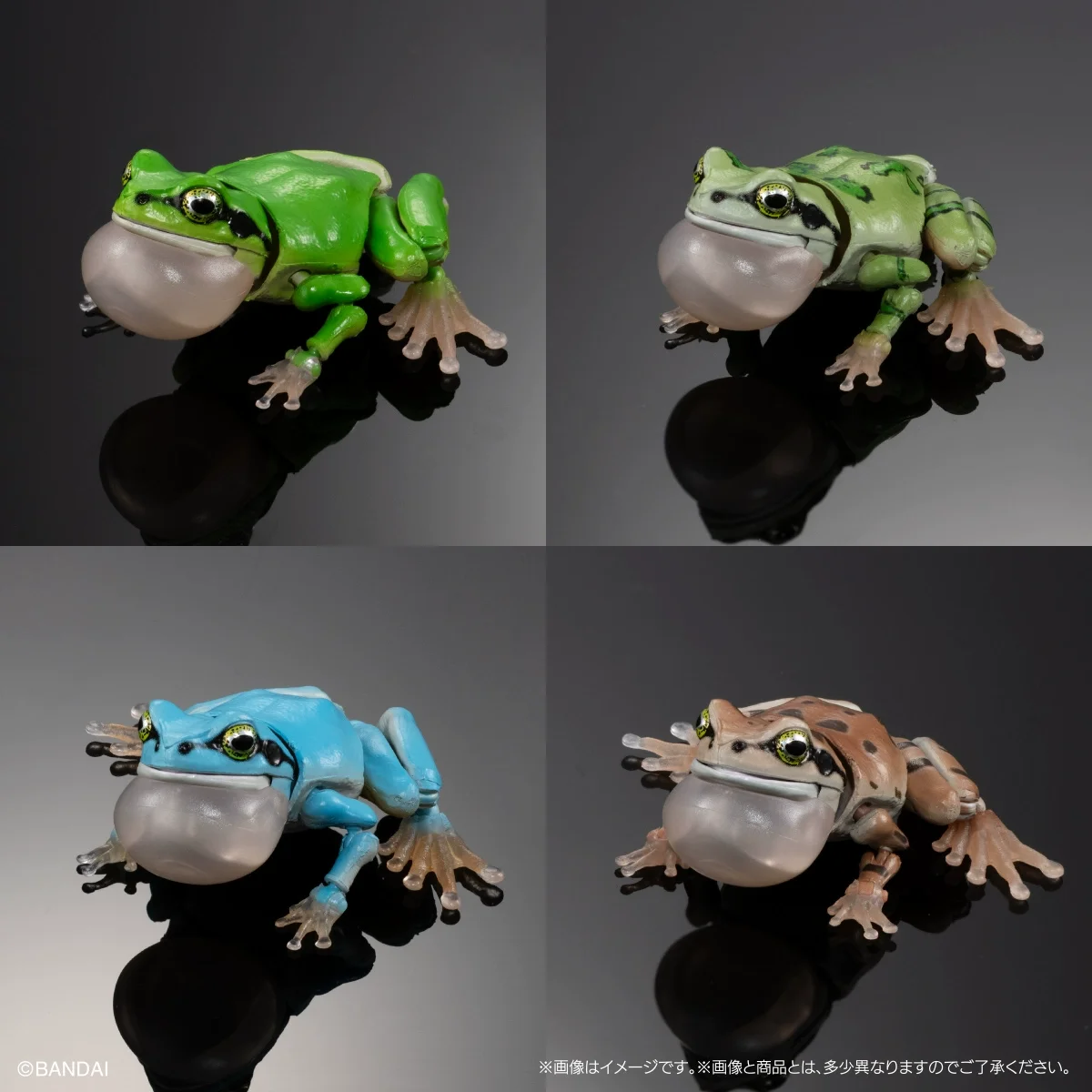 Bandai Gashapon биографическая энциклопедия фигурки дерево лягушка имитация лягушки