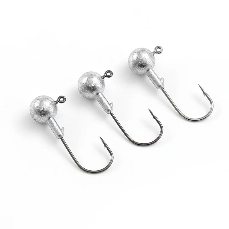 7g 10g 14g 18g 21g Jighead Fishhooks Worm Fishing Lure Hook Soft Lead Jig Head Artificial Bait Tackle