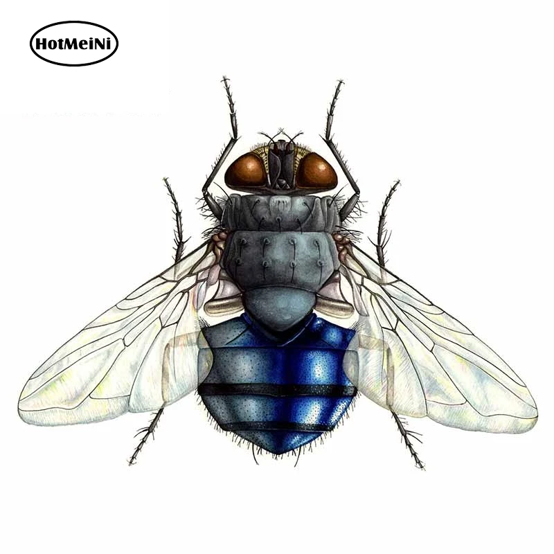 

13cm x 10.1cm for Insects Mimic Flies Trunk Decal Bumper Window Car Stickers Anime Waterproof Windshield Decoration