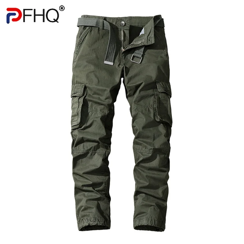 

PFHQ Men's Cargo Pants Military Style Tactical Stylish Cool Camo Jogger Cotton Many Pockets Camouflage Overalls Trousers 21Q1503