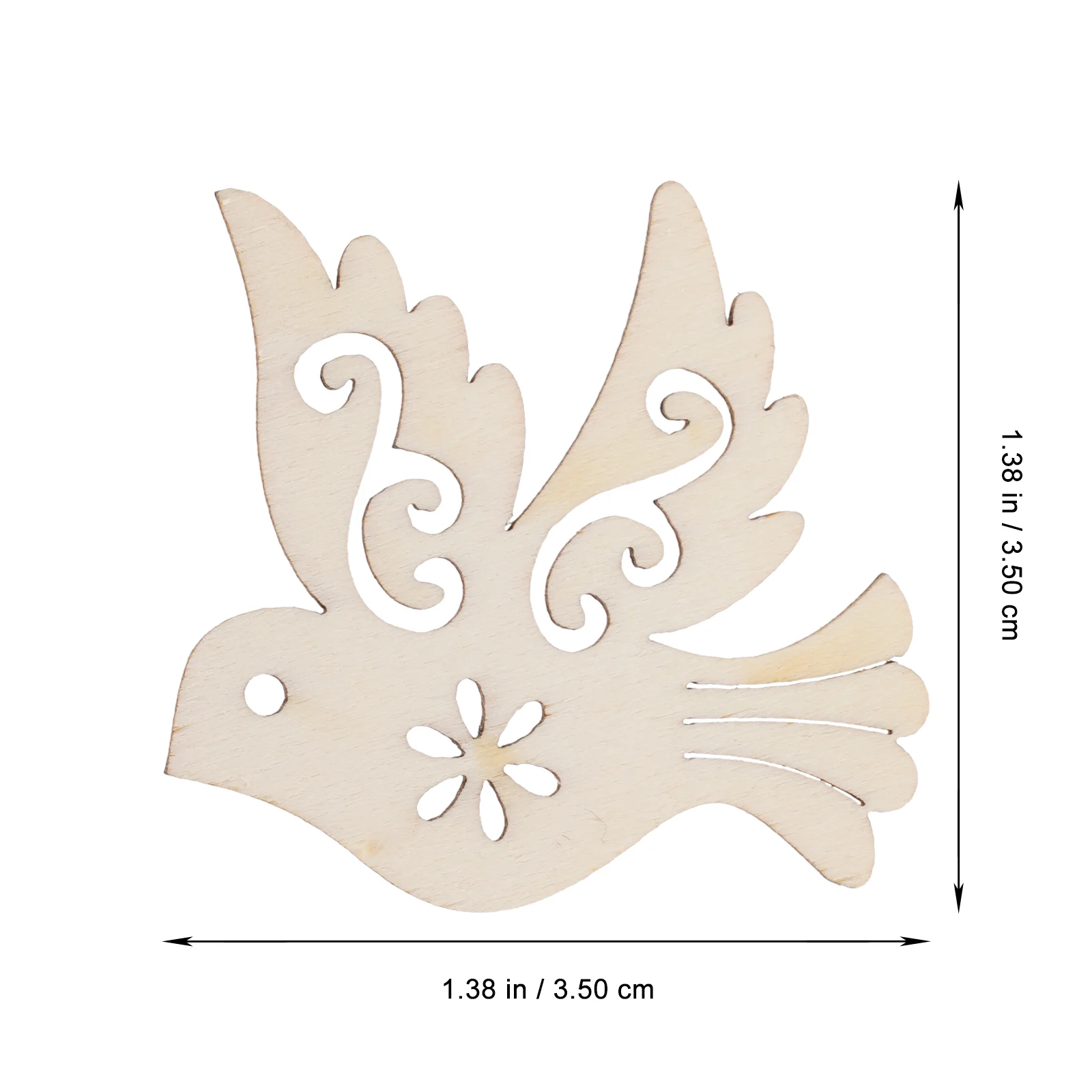 50 шт. деревянные вырезы в виде птиц