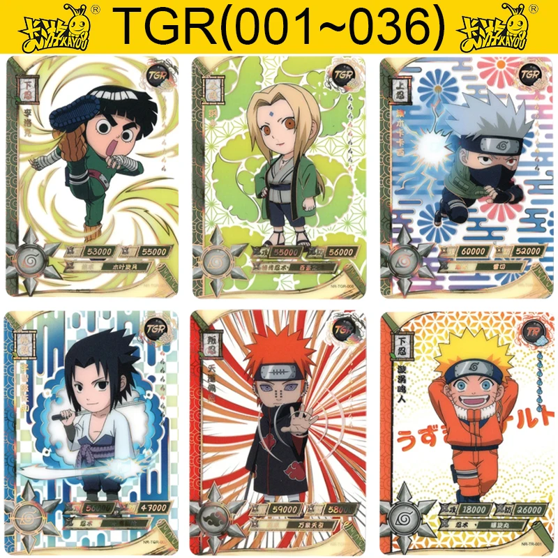 KAYOU Аниме Naruto TGR карты Uchiha Sasuke Rock Lee Gaara Jiraiya Namikaze Minato Haruno Sakura прозрачные TGR коллекционные карты 