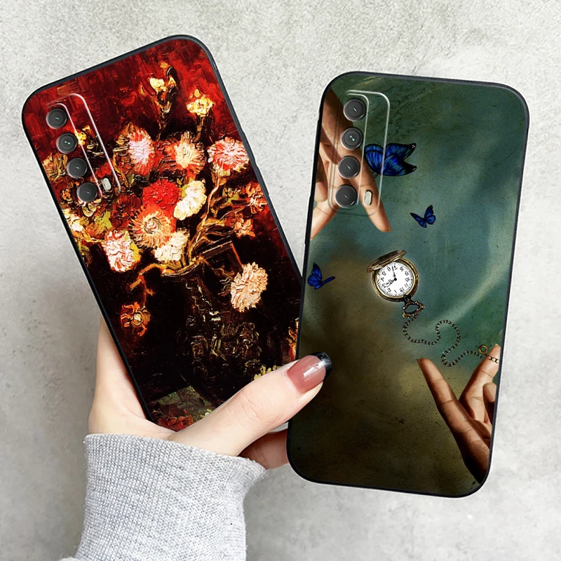 

Vintage Landscape Oil Painting Phone Case For Huawei P Smart Z 2019 2021 P20 P20 Lite Pro P30 Lite Pro P40 P40 Lite 5G Funda