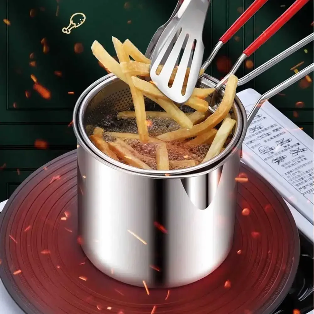 Кухонная фритюрница из нержавеющей стали 304 с фильтром