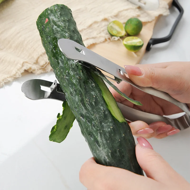Kitchen Vegetable Tools Gadgets Stainless Steel Double-sided Asparagus Yam Cucumber Potato Peeler Gadgets Fruit Knife