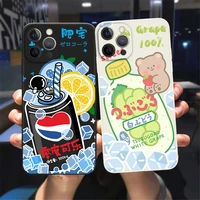 for iphone 13 11 12 xr x xs max 8 7 plus se 13 pro max silicone phone case soft case summer limited cola drink style phone case