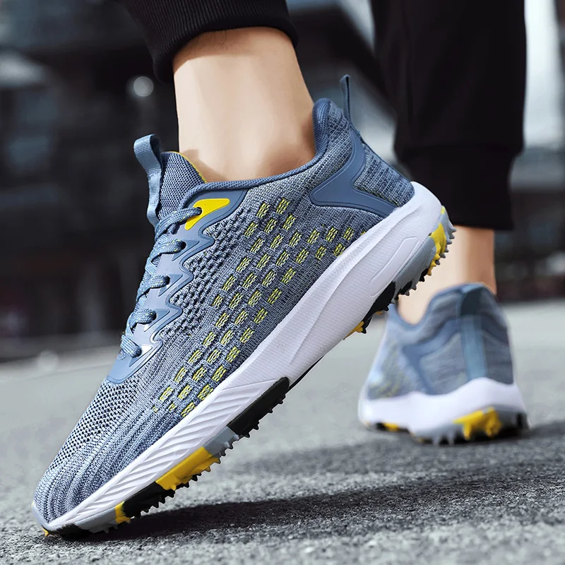Men's and Women's Fitness Golf Shoes Couple Outdoor Walking Sneakers Men's Mesh Jogging Sneakers Non-Slip Gym Golf Shoes