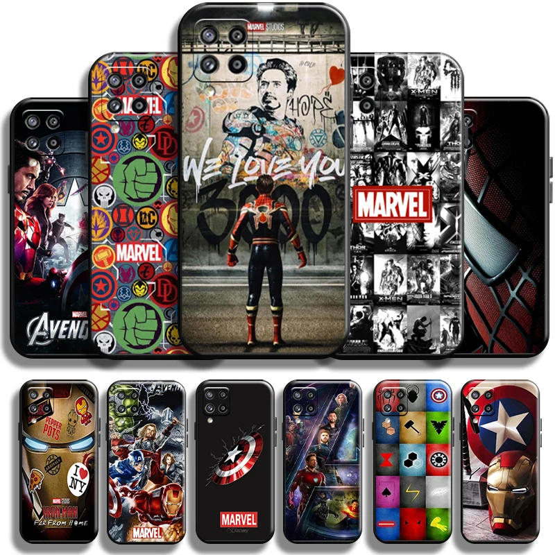 

Marvel Avengers Logo For Samsung Galaxy M32 M32 5G Phone Case Cases Shockproof Cover Carcasa Funda TPU Back Soft Liquid Silicon