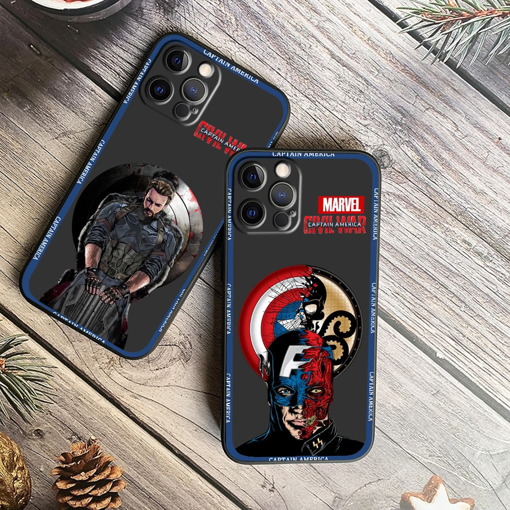 

Marvel Thanos Iron Man Cute Phone Case For Apple iPhone 14 13 12 Mini 11 XS Pro Max X XR 8 7 6 Plus 5 SE 2020 Black Cover