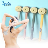 bath brush body exfoliating scrubber long handle body back massage shower spa foam bath accessories body cleansing brush