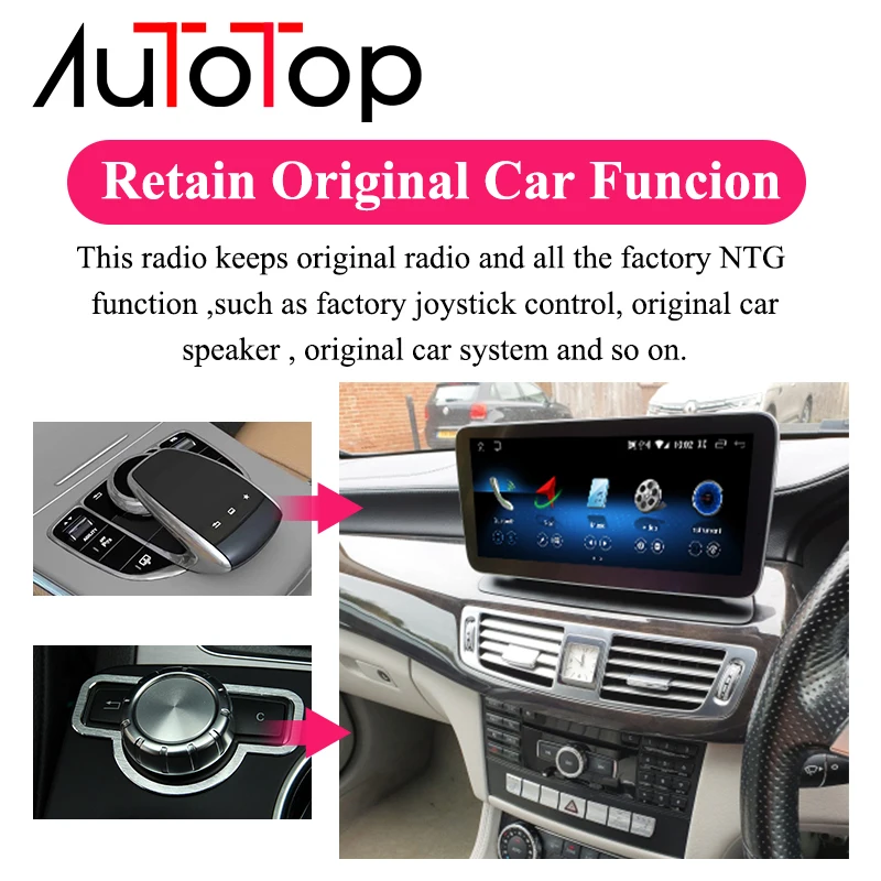 AUTOTOP Android 11 Автомобильный мультимедийный плеер GPS Радио для Mercedes Benz C Class W204 C180 C200 C63