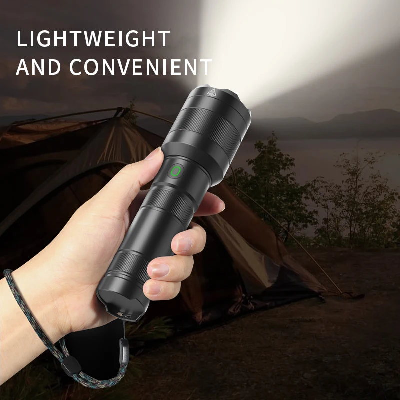 Светодиодный фонарик NATFIRE PK10 супер яркие компактные фонарики 18650 дюйма USB C