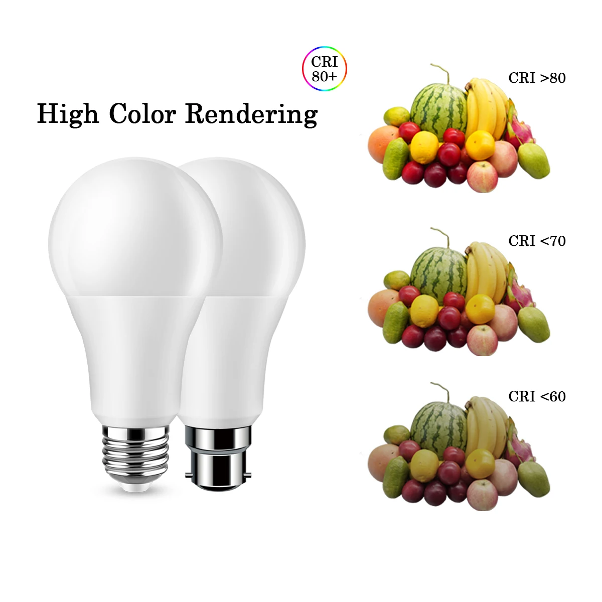 1-10 шт. светодиодные лампы ahorro de Energy A60 AC120V 220V E27 B22 15W 100LM/W супер яркий теплый белый