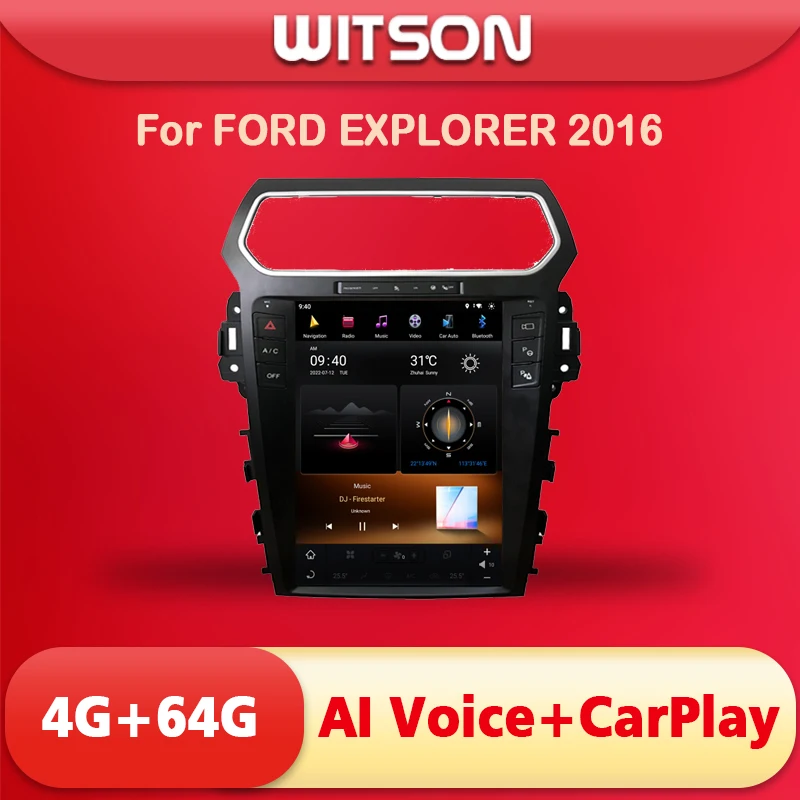 

Автомобильный dvd-плеер WITSON Tesla с вертикальным экраном, Android 11, для FORD EXPLORER 2016, автомобильный аудиоплеер, навигация GPS, автомобильное радио, стерео