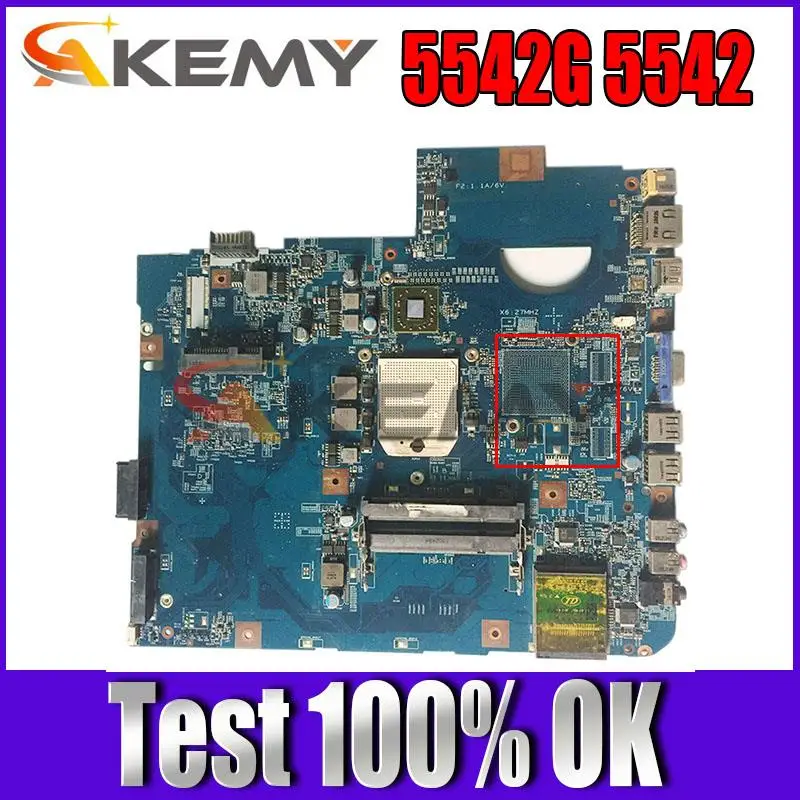 

Laptop Motherboard For Acer 5542G 5542 MBPHA01001 48.4FN01.011 DDR2 With Good Quality