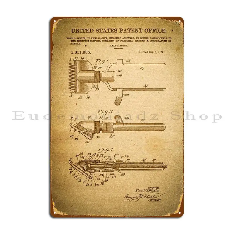

Hair Clipper Metal Plaque Garage Decoration Personalized Design Pub Pub Club Party Tin Sign Poster