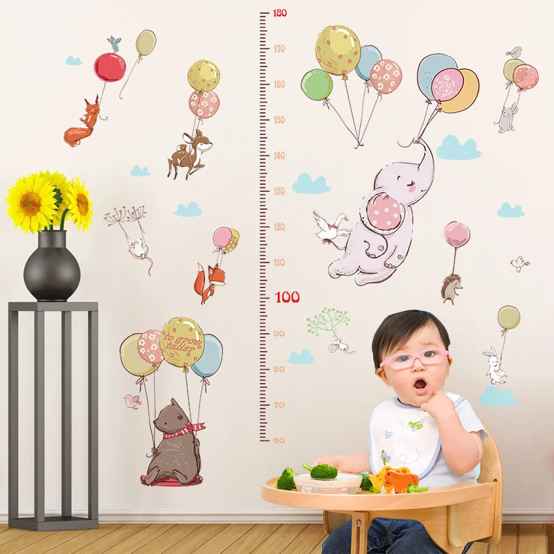 

2022 Animal Height Paste Decor Children's Bedroom Porch Kindergarten Classroom Decorate Decorative Wall Mural 60*90cm
