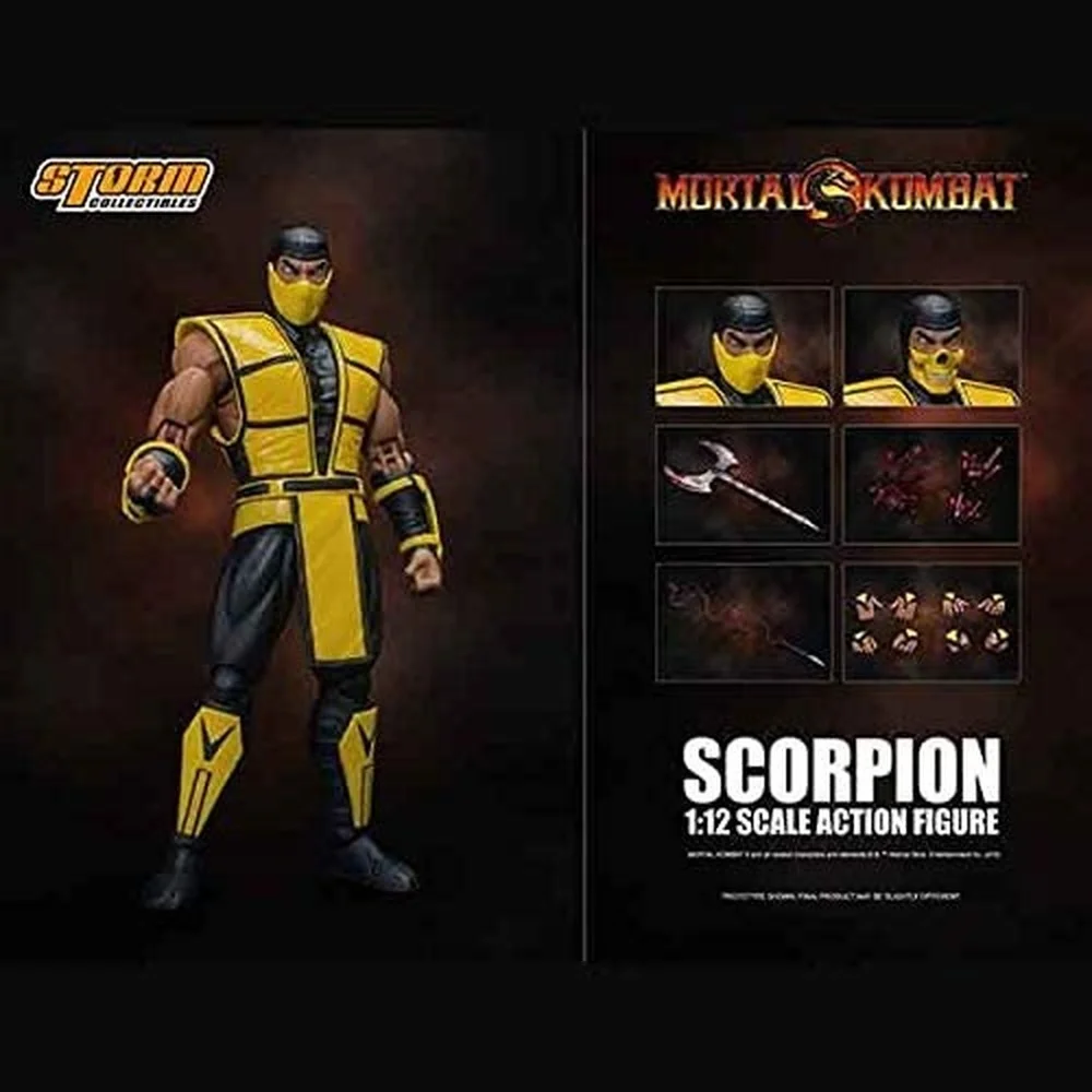 

Storm Collectibles 1/12 Scorpion Mortal Kombat 3, Multi (STM87112) Action Figures Model Collection Toys Kids Holiday Gifts