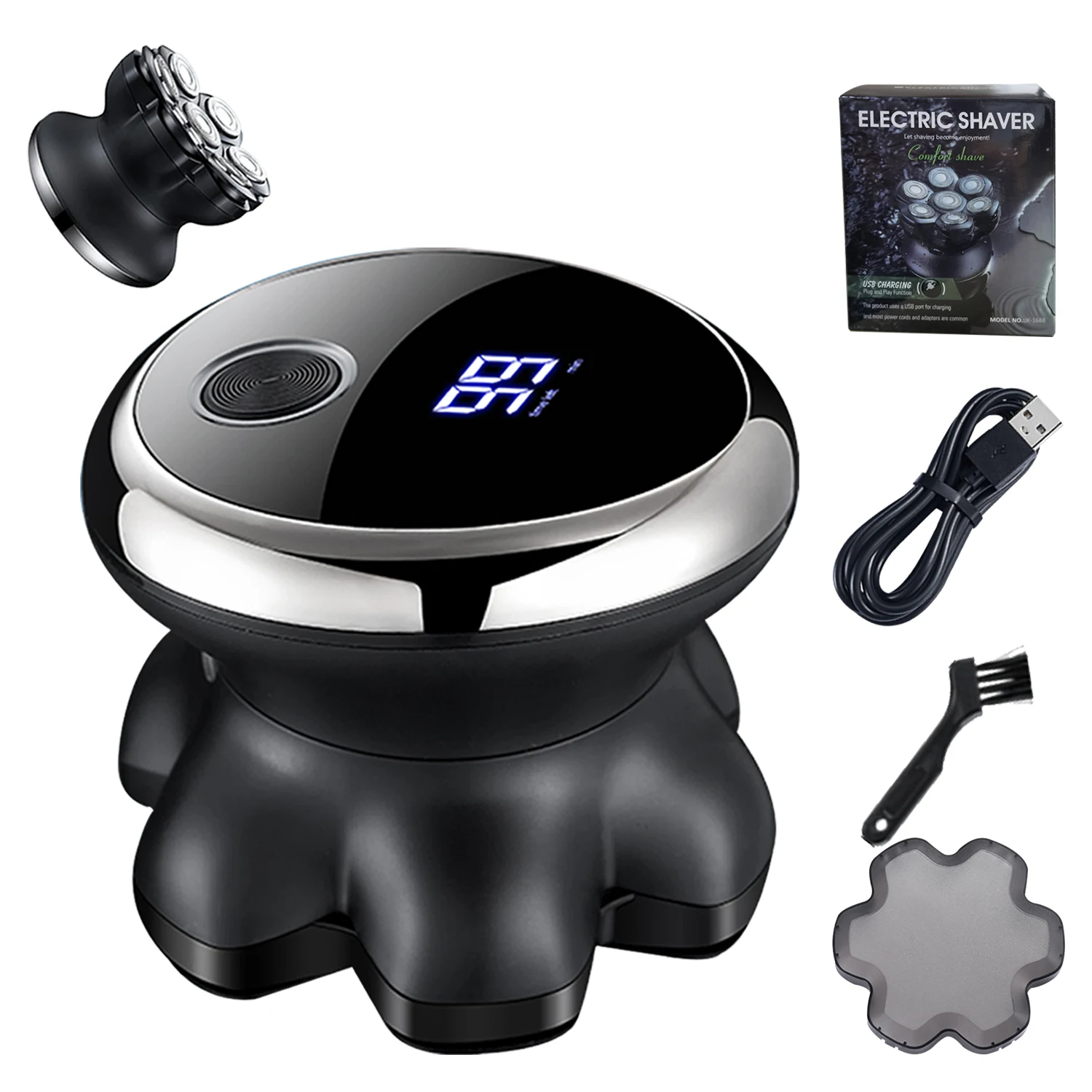 Бритвы для лысиych мужчин бритва 7D USB перезаряжаемый беспроводной триммер волос