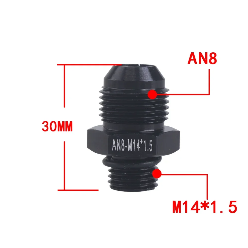 Универсальный AN6 AN8 AN10 для AN до M14/M16/M18x1,5 с резьбой, прямой фитинг для мазутного воздушного шланга, переходник с наружной резьбой, автомобильные аксессуары