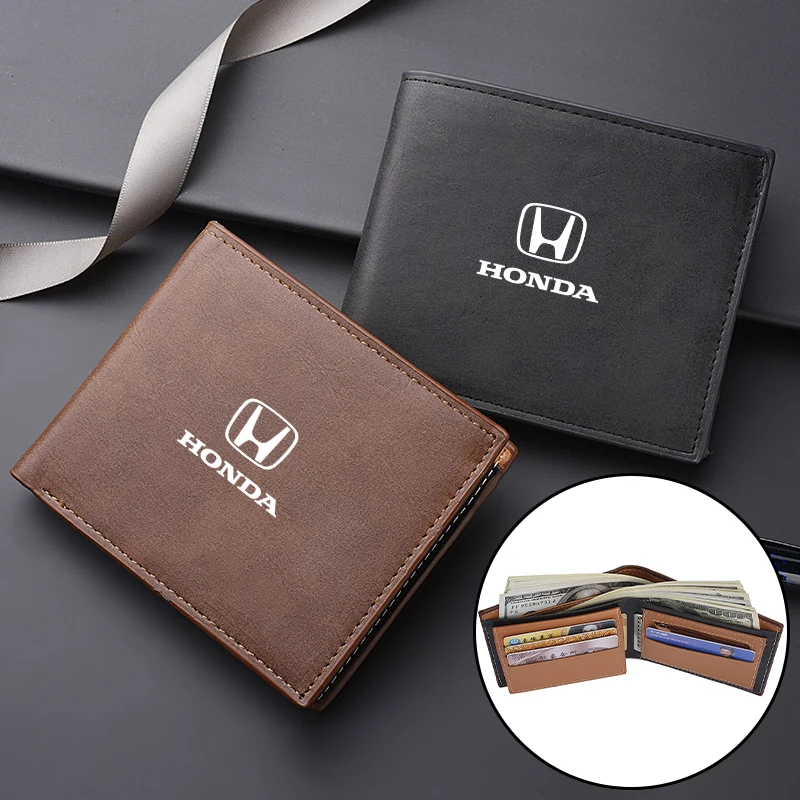 Кожаный деловой кошелек с логотипом автомобиля держатель для карт мужской монет