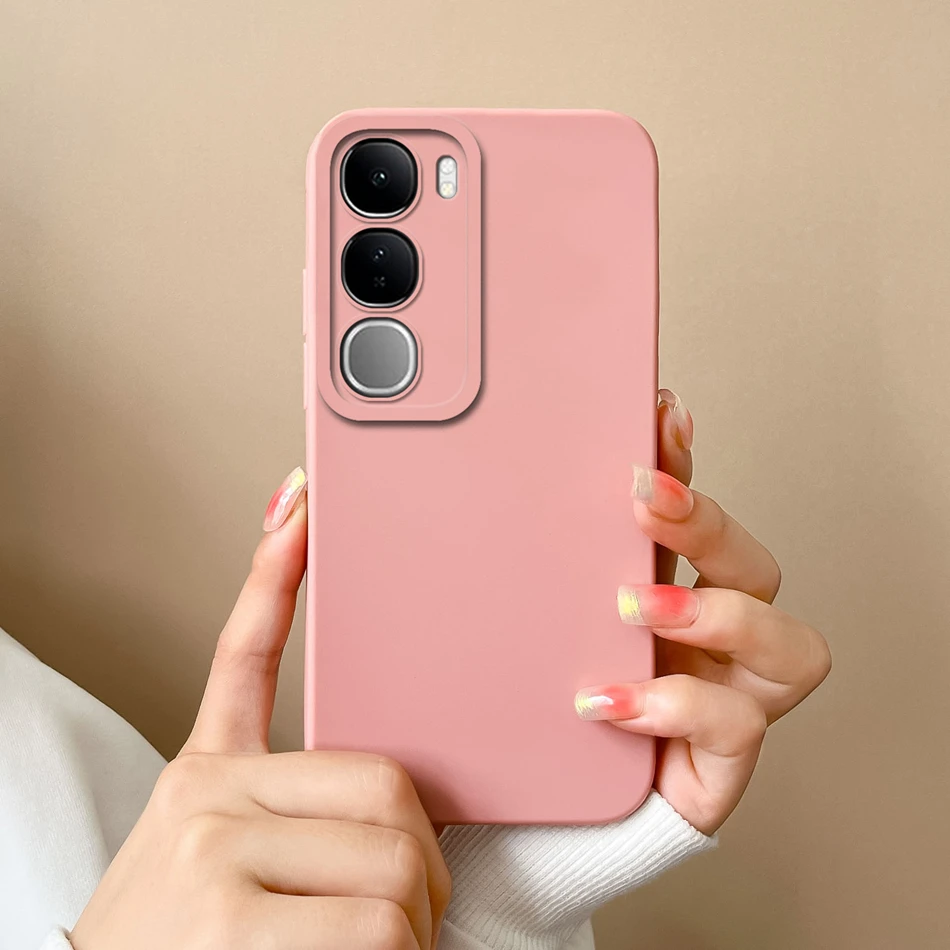 Фото Простой чехол для Vivo V40 V30 V50 V60 Lite V40SE V30SE V40E V30E, мягкий жидкий силиконовый чехол с защитой от падения, полная защита, задние чехлы для телефона №5
