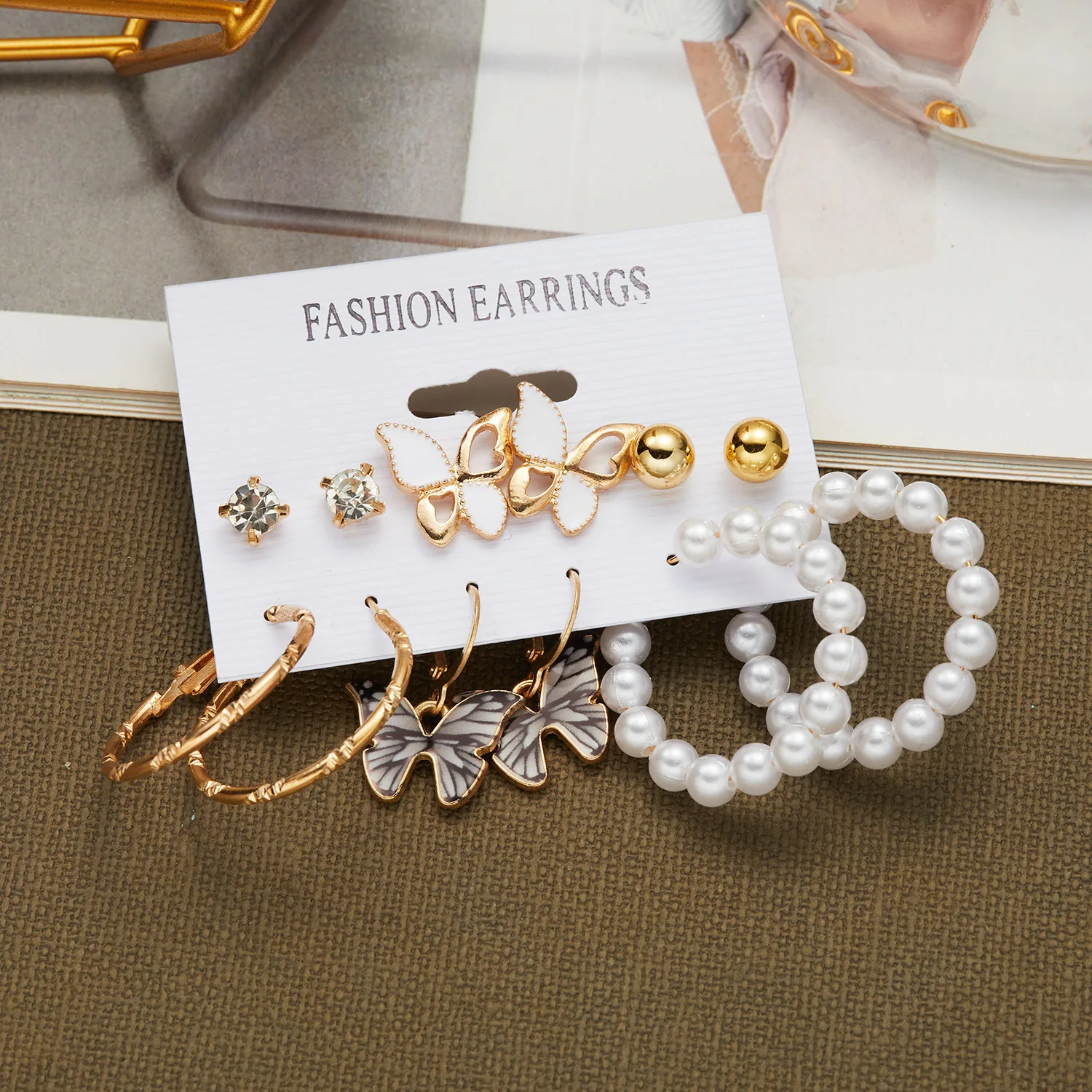 

Earrings Sets Butterfly earrings Women's geometric earrings set multi-piece earrings ddropshipping