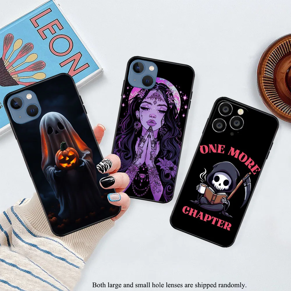 IQ-19 мягкий чехол на Хэллоуин для iPhone 11 12 13 14 15 Pro Max Mini Plus