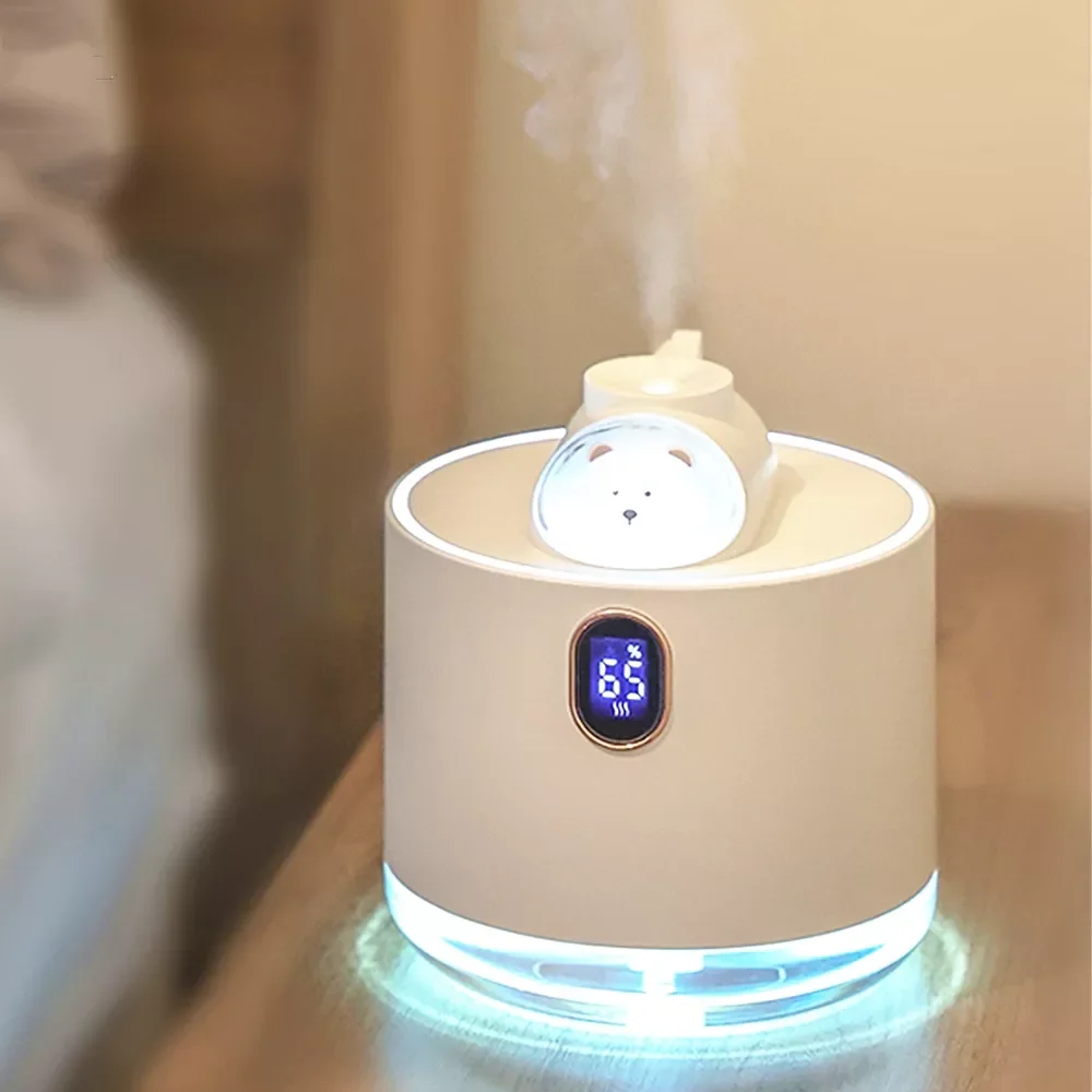 

Pet 500ML Air Humidifier 2000mAh Chargeable Mist Maker Fogger LED Light Humidificador for Home Ultrasonic Aroma Diffuser