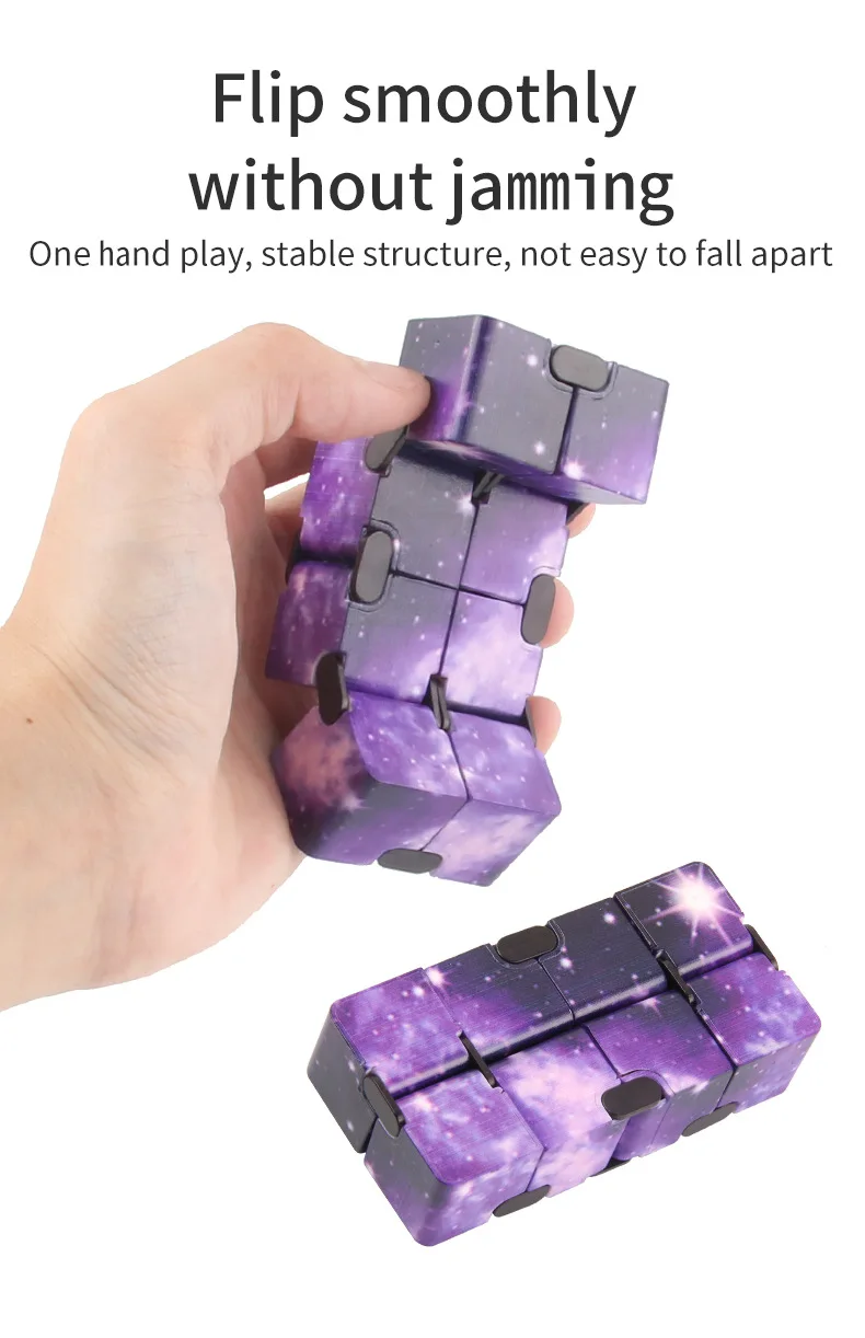 Starry Sky Infinity Magic Cube Square Puzzle Toys Relieve Stress Hand Game Four Corner Maze Children Adult Decompression | Игрушки и